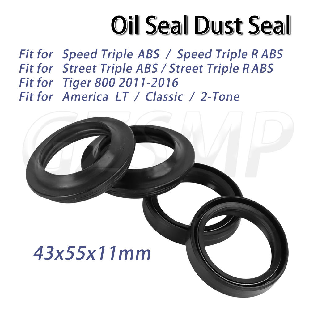 Motorcycle Oil Filter - 43X55X11mm Oil Dust Seal Motorcycle Front